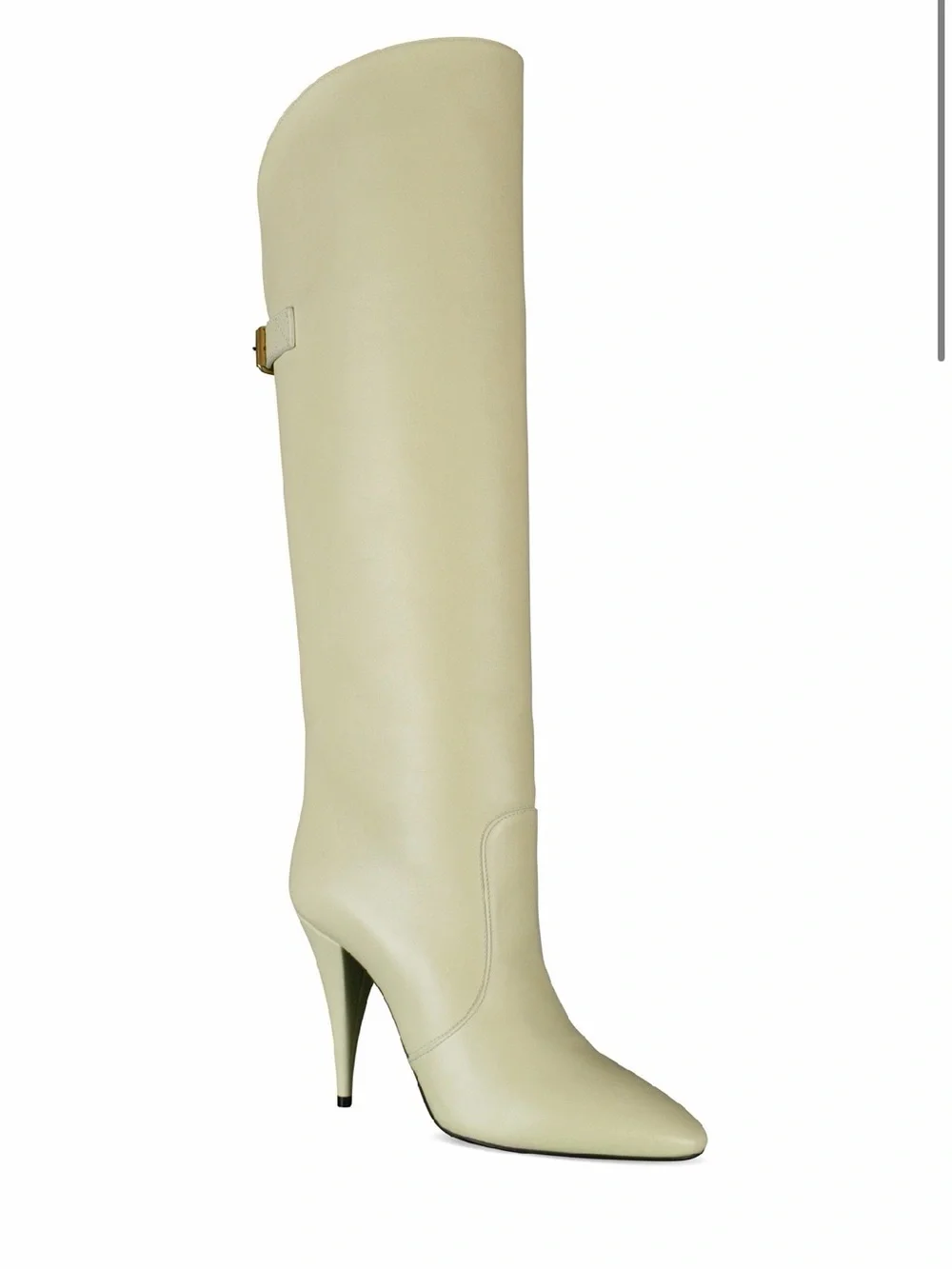 Authentic Saint Laurent  Koller Calfskin Leather Over-the-Knee Stiletto Boot